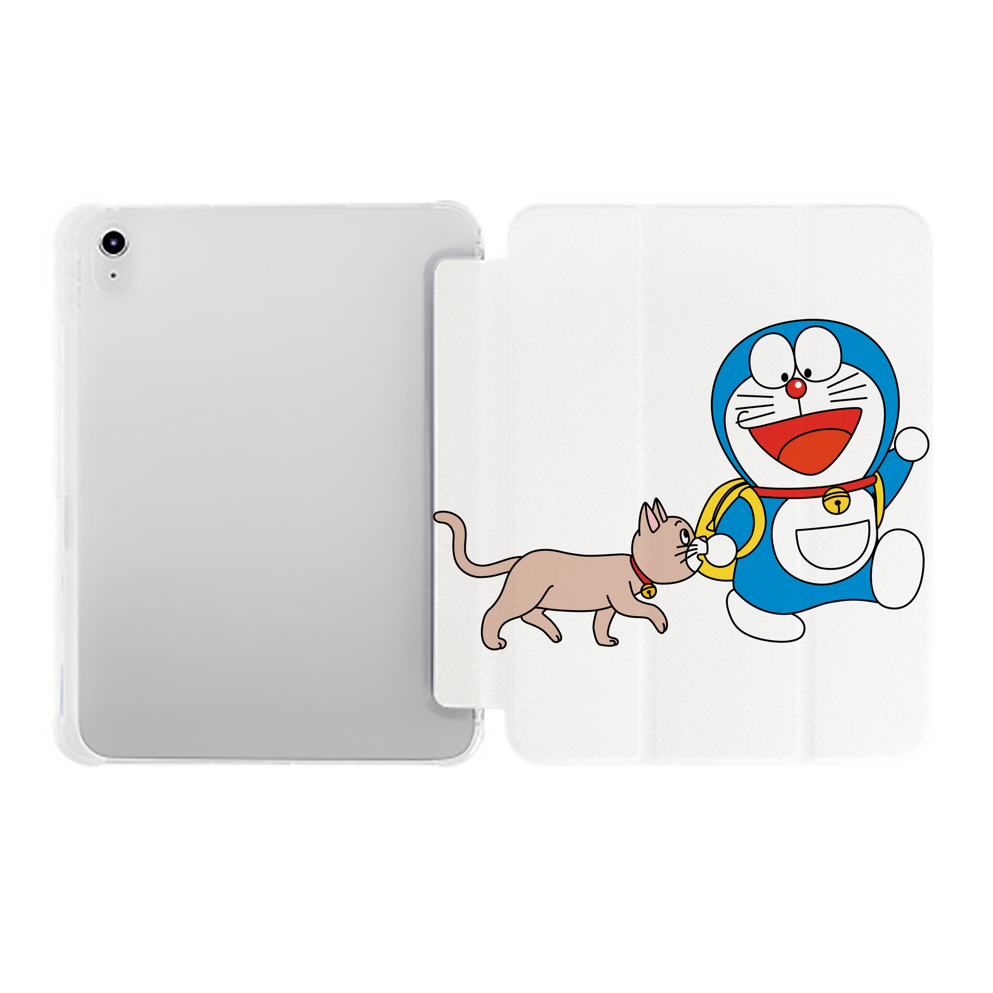 （画像用） ドラえもん Doraemon IPad ケース ペン収納付き 三つ折りスタンド PUレザー×シリコン 対応機種9.5/10.5/10.9インチ